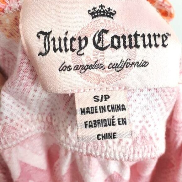 Juicy Couture Girls Orange Pink White Spaghetti Strap Ruffle Hem Sundress Small - Picture 6 of 8